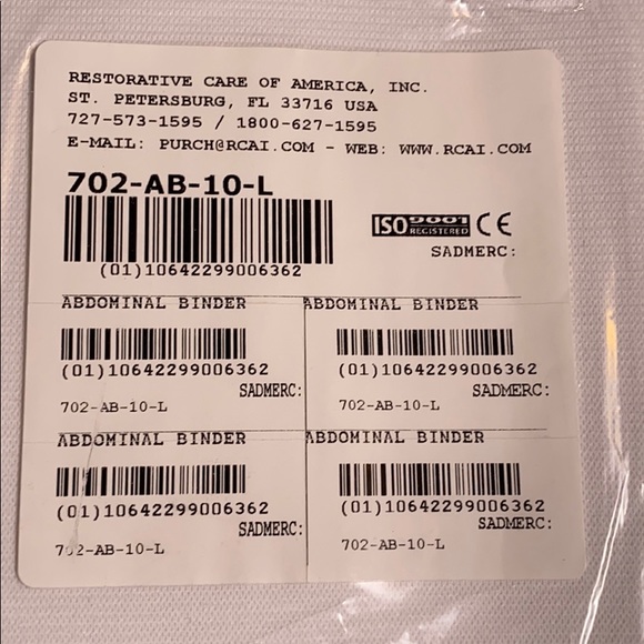 Bundle of 2 - RCAI Abdominal Binders - M & L - Picture 15 of 16
